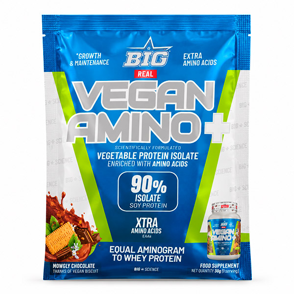 BIG Real Vegan Amino+ Mowgly Chocolate & Biscuit